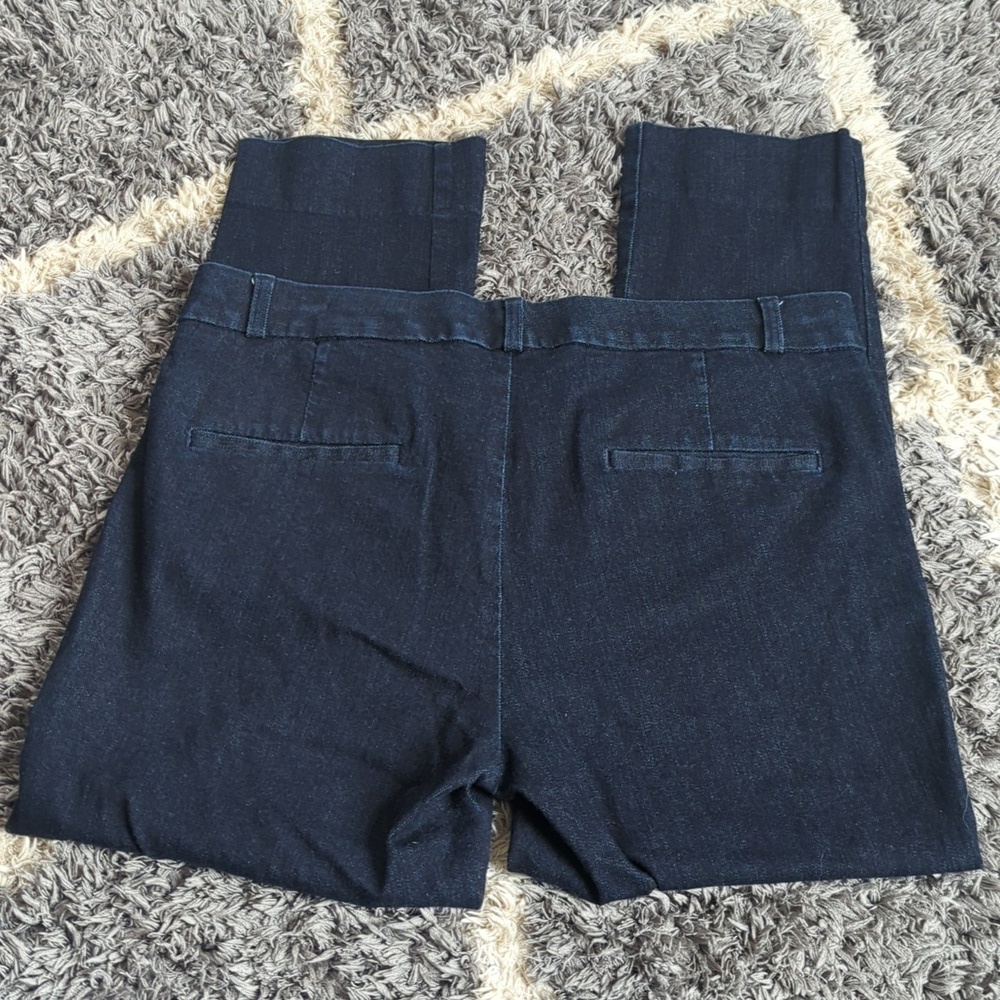 Banana Republic Sloan Crop Dark Denim Petite 8 Pant with Belt Loops - Picture 7 of 7
